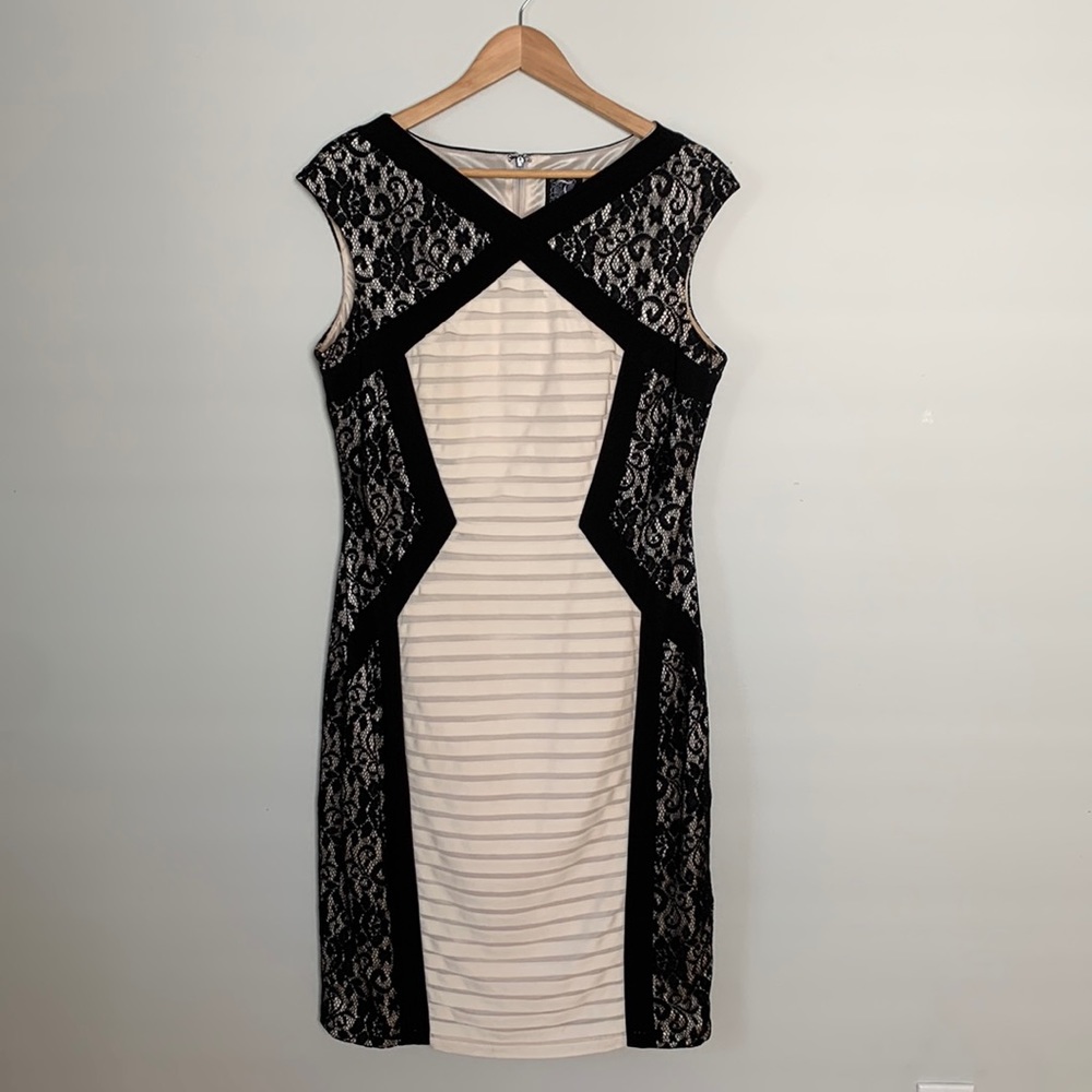 black and white cocktail dress